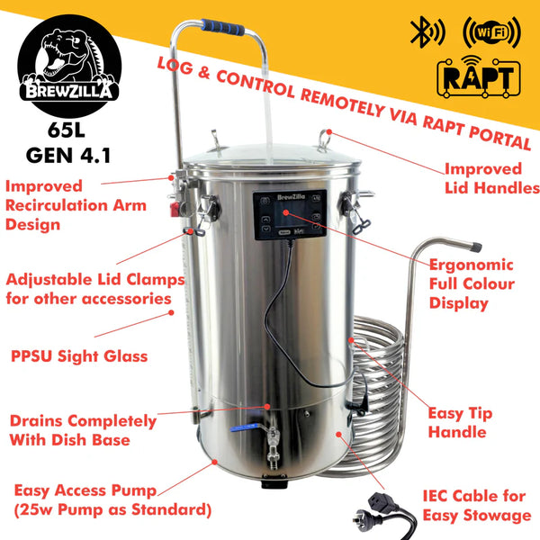 BrewZilla 65L Gen 4.1 - alaus virimo sistema