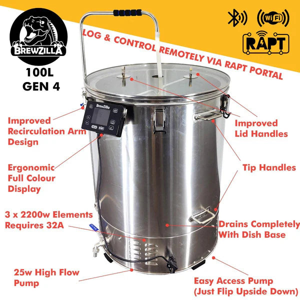 Brewzilla 100L Gen 4 - alaus virimo sistema